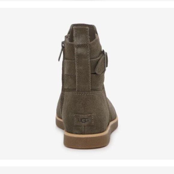 UGG Womens 6 Josefene Bootie Dark Slate Green Suede Distressed Ankle Boots - Picture 5 of 14